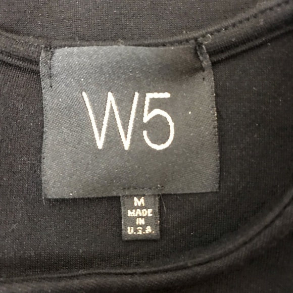 W5 Black Ruffle Sleeve Top AA22596 Medium - Picture 4 of 5